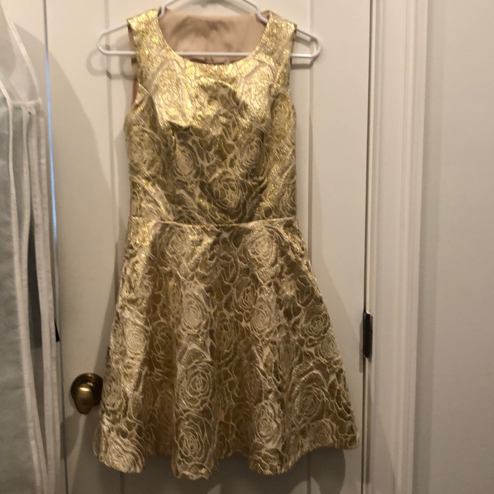 Nordstrom sparkly gold cocktail dress